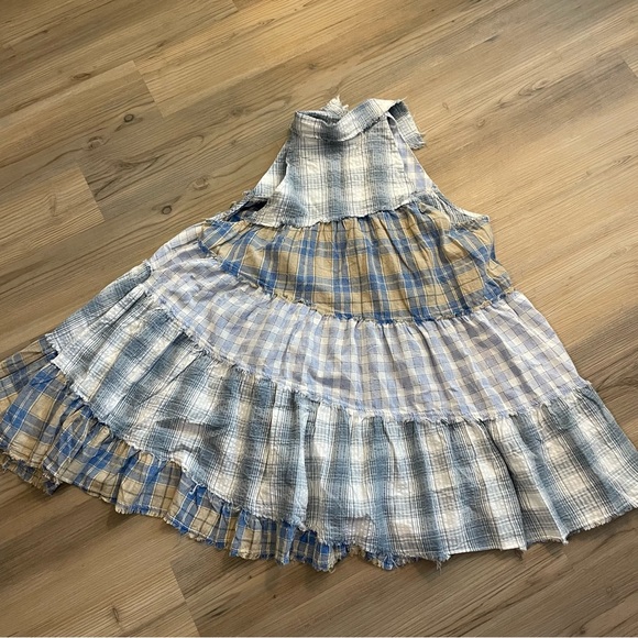 BlueVelvet Mixed Patchwork Angled Hem Tunic Top Size Small NWT - Picture 6 of 8